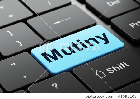 Political concept: Mutiny on computer keyboard background Political concept: Mutiny on computer keyboard background 41096105