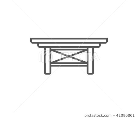 Small table isolated icon in linear style Small table isolated icon in linear style 41096801