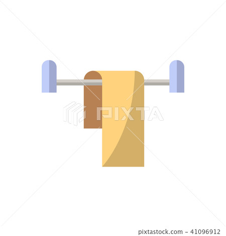 Towel on hanger icon in flat style Towel on hanger icon in flat style 41096912