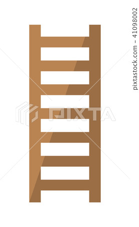 Wooden staircase icon in flat style 41098002