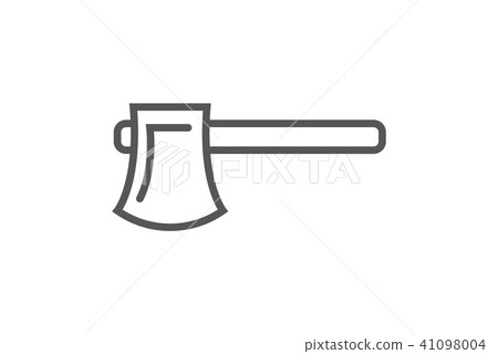 Carpenters hatchet icon in linear style 41098004