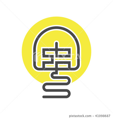 Modern lamp isolated icon Modern lamp isolated icon 41098687