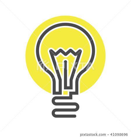 Electric light bulb isolated icon Electric light bulb isolated icon 41098696