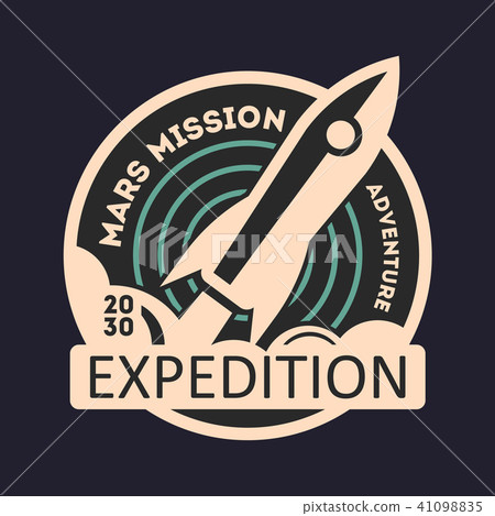Mars mission vintage isolated label Mars mission vintage isolated label 41098835
