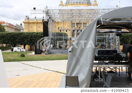 the stage at a concert with DJ o the stage at a concert with DJ o 41099415