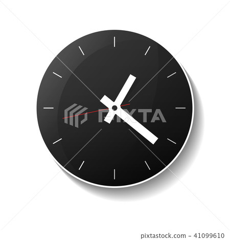 Classic round black wall clock icon - Stock Illustration [41099610] - PIXTA