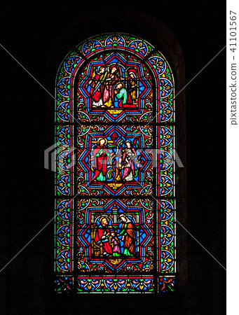 英國英國彩色玻璃教會寺廟大教堂基督教 41101567