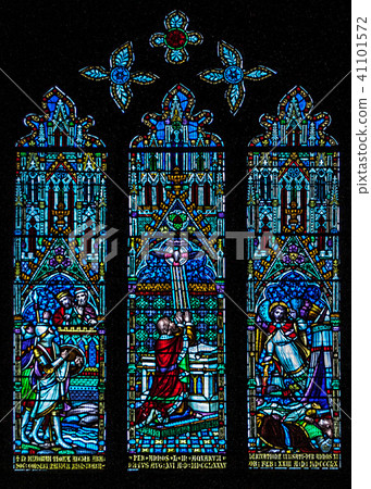 英國英國彩色玻璃教會寺廟大教堂基督教 41101572