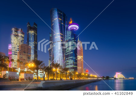 View of park and building in Doha City Center 41102849
