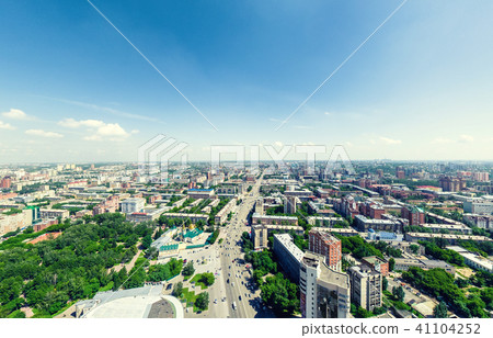 Aerial city view. Urban landscape. Copter shot. Panoramic image. Aerial city view. Urban landscape. Copter shot. Panoramic image. 41104252