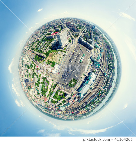 Aerial city view. Urban landscape. Copter shot. Panoramic image. Aerial city view. Urban landscape. Copter shot. Panoramic image. 41104265