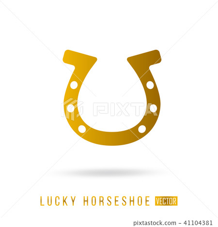 lucky horseshoe - golden vector 41104381
