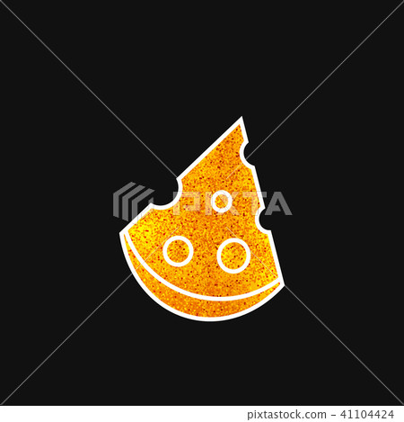 Golden sparkling piece of cheese Golden sparkling piece of cheese 41104424