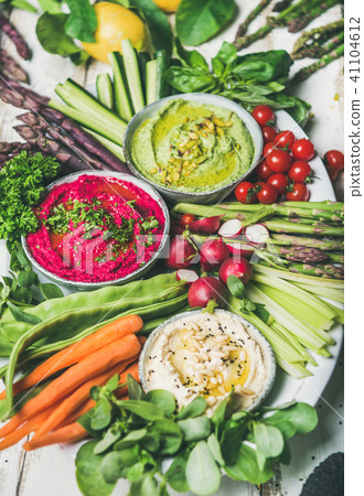 Healthy raw summer vegan snack plate for vegetarian party 41104612