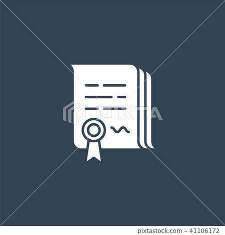 Contract solid icon 41106172