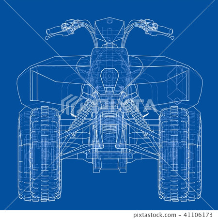 ATV quadbike concept outline. Vector ATV quadbike concept outline. Vector 41106173