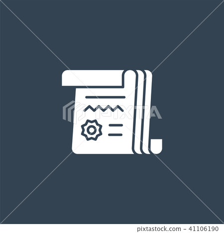Contract solid icon 41106190