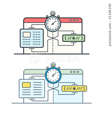 Website speed loading time icons 41106199