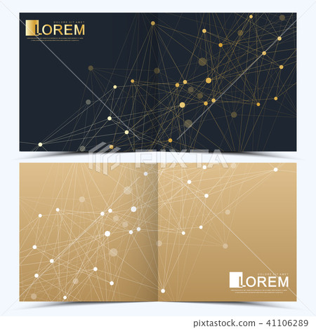 Modern vector template for square brochure, leaflet, flyer, cover, catalog, magazine or annual 41106289