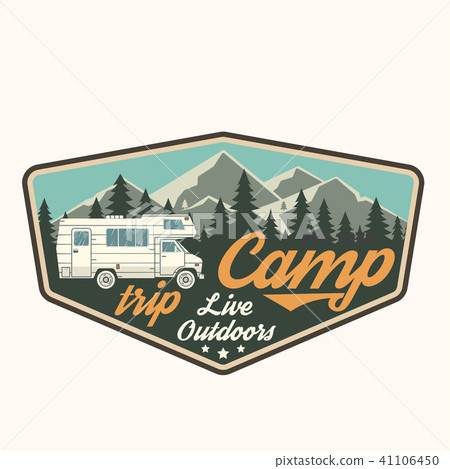 Camp trip. Live outdoors. Vector illustration. Camp trip. Live outdoors. Vector illustration. 41106450
