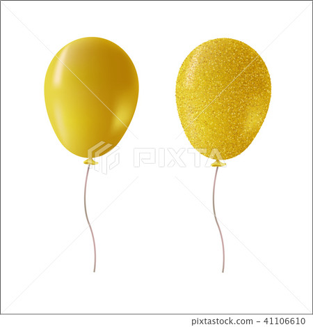 Gold glitter party balloons isolated 41106610