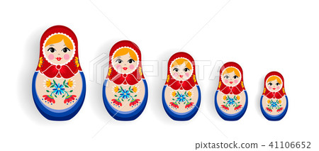 Set of russian nesting dolls or russia souvenir 41106652
