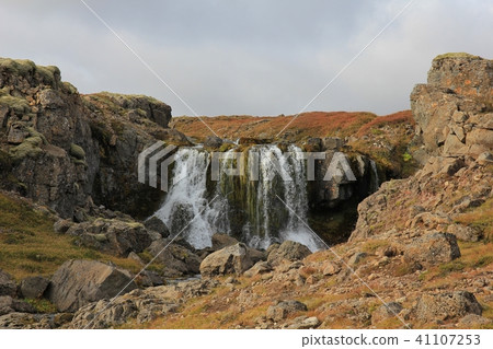 Small waterfall in the westfjords of Iceland. 41107253