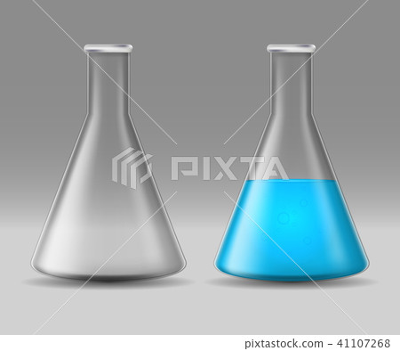 Realistic Detailed 3d Glass Chemical Laboratory Flask Set. Vector Realistic Detailed 3d Glass Chemical Laboratory Flask Set. Vector 41107268