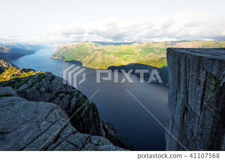 Misty morning on Preikestolen Misty morning on Preikestolen 41107568