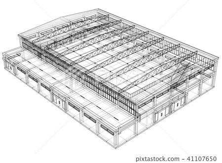 Warehouse sketch. Vector Warehouse sketch. Vector 41107650