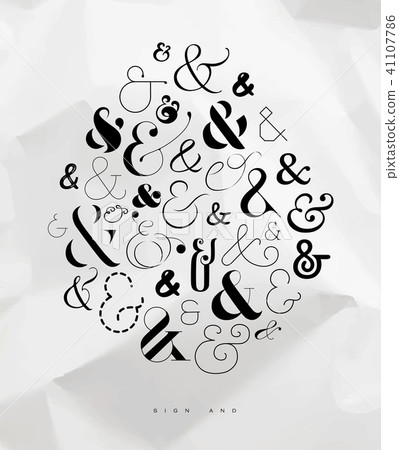 Poster symbol ampersand Poster symbol ampersand 41107786