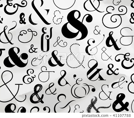 Ampersand symbol pattern 41107788