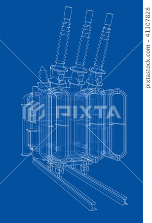 Power transformer concept. Vector Power transformer concept. Vector 41107828