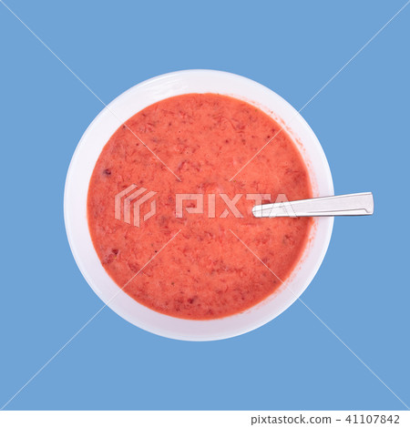 Fresh homemade yogurt, strawberries and sour cream 41107842