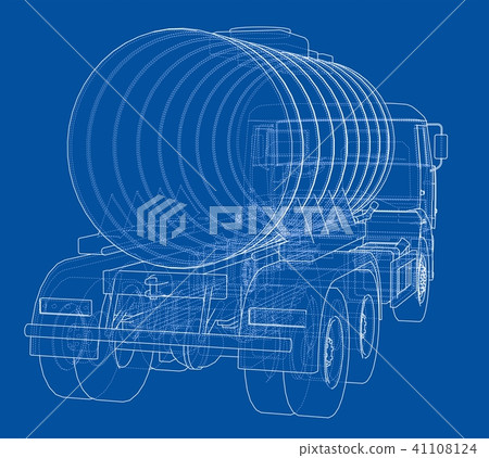 Truck with tank concept. Vector Truck with tank concept. Vector 41108124