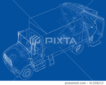 Garbage truck concept. Vector 41108213