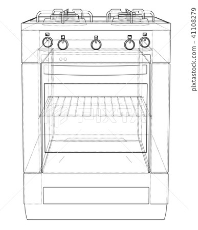 Gas stove concept. Vector Gas stove concept. Vector 41108279
