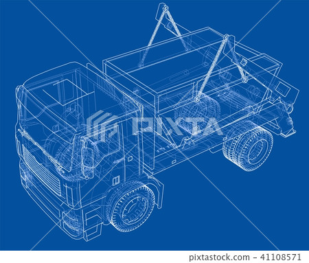 Garbage truck concept. Vector Garbage truck concept. Vector 41108571