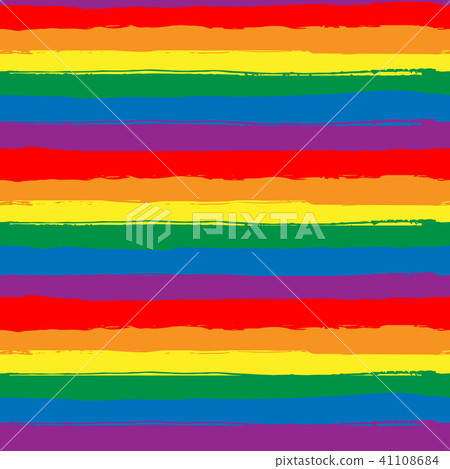 Rainbow striped seamless pattern, LGBT flag against homosexual discrimination. Grunge rainbow 41108684