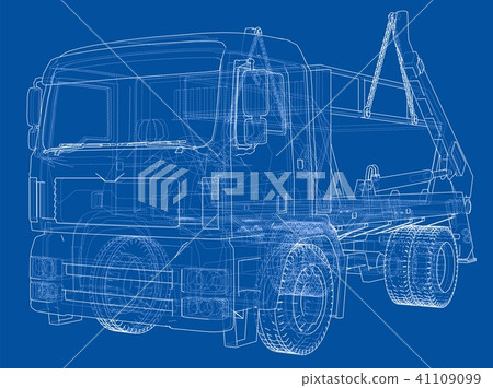 Garbage truck concept. Vector 41109099