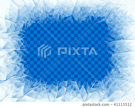 Vector transparent blue frost window Vector transparent blue frost window 41113512