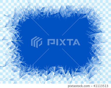 Vector transparent blue frost window Vector transparent blue frost window 41113513
