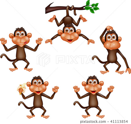 Cartoon monkey collection set - Stock Illustration [41113854] - PIXTA