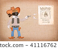 Texas bandit in cowboy clothes and black mask 41116762