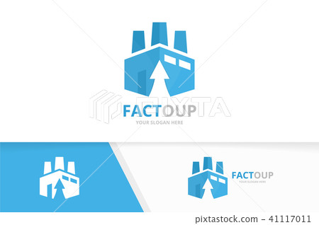 Factory Design Using Arrows Vector factory and arrow up logo combination.... - Stock Illustration ...