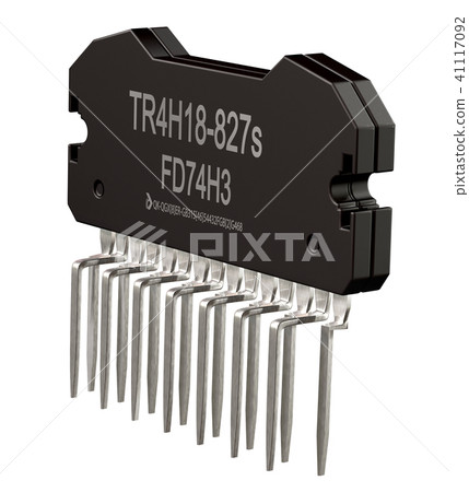 Integrated circuit of digital computer parts. Logic electronic micro chip. 41117092