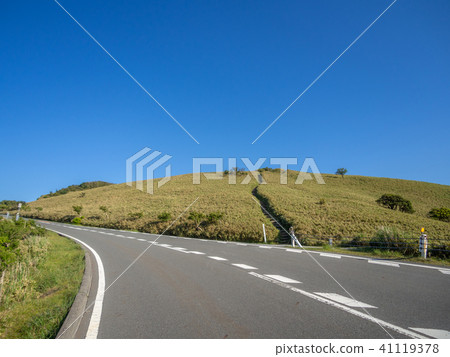 [Shizuoka Prefecture] Cloudless blue sky, early summer highland scenery [Nishiizu Skyline, around Daruma Mountain] 41119378