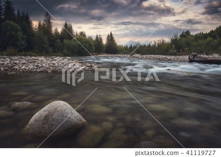 Landscape with River, Forest and Mountain 41119727
