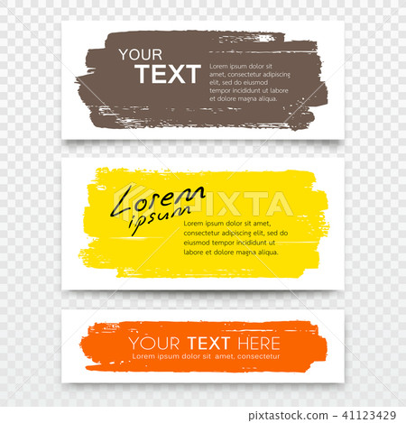 Vector Business card brush stroke colorful set Vector Business card brush stroke colorful set 41123429