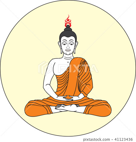 Buddha Meditation Traditional Thai Artwork 41123436